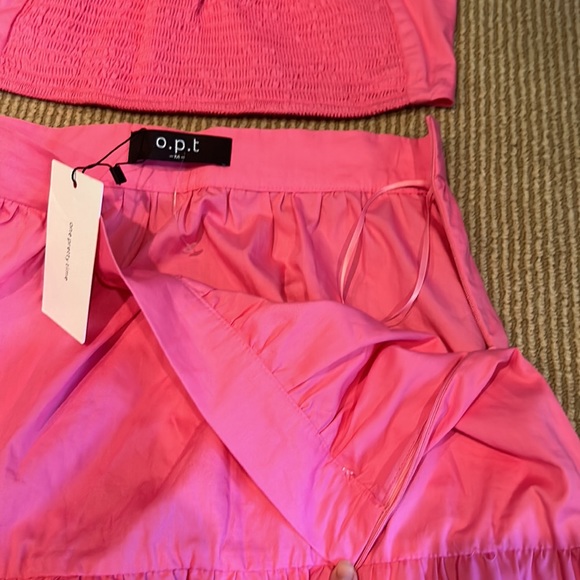 NWT ANTHRO x o.p.t 2 pc. Pink skirt set size medium - Picture 12 of 16